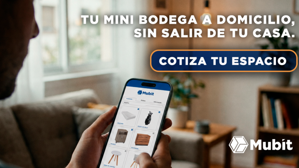 Cotiza tu mini bodega a domicilio desde tu celular con Mubit
